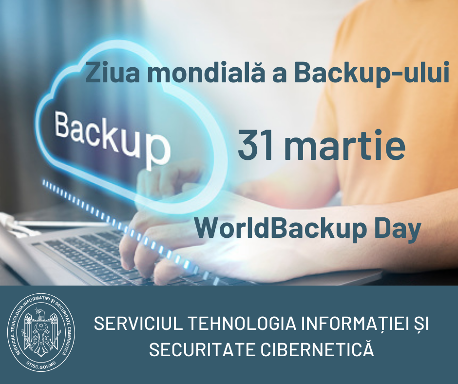 Pe 31 martie marcăm  ZIUA MONDIALĂ A BACKUP-ului 