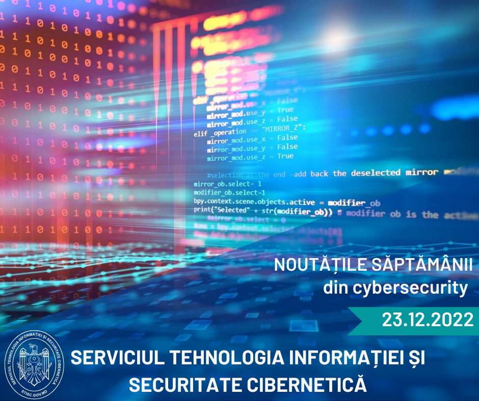 Noutățile săptămânii din cybersecurity