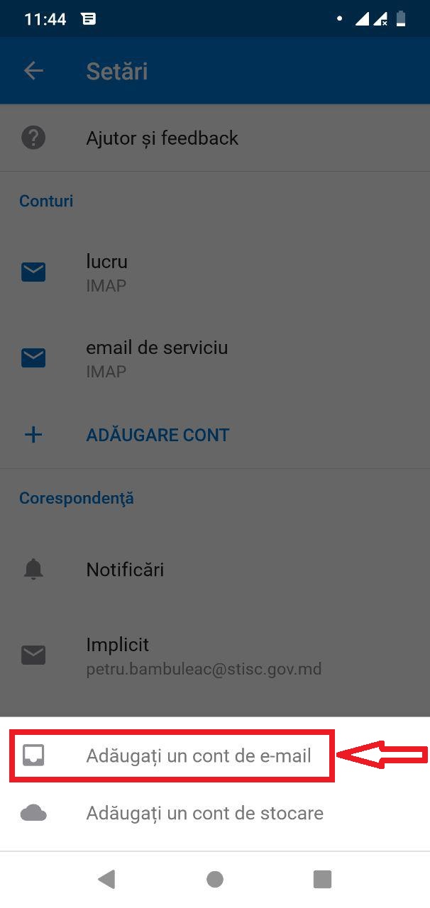 Ghid de configurare a clientului poștal Outlook pentru Android si iOS