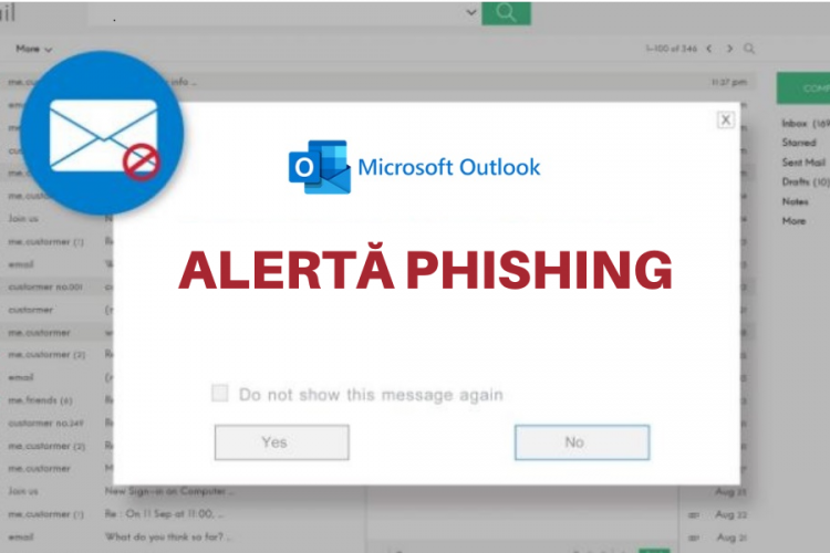 O nouă campanie de phishing prin e-mail vizează Microsoft Outlook