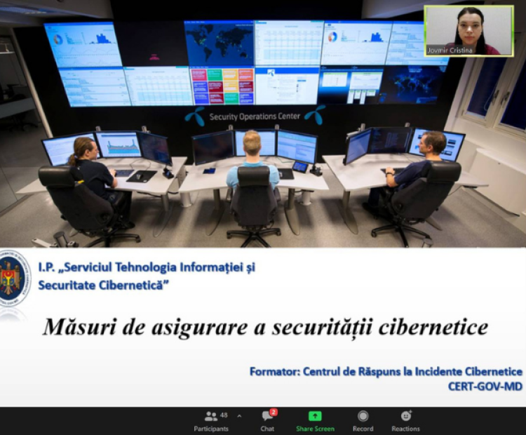 Seminar de instruire online cu genericul „Securitate informațională și instrumente IT în activitatea auditului intern”