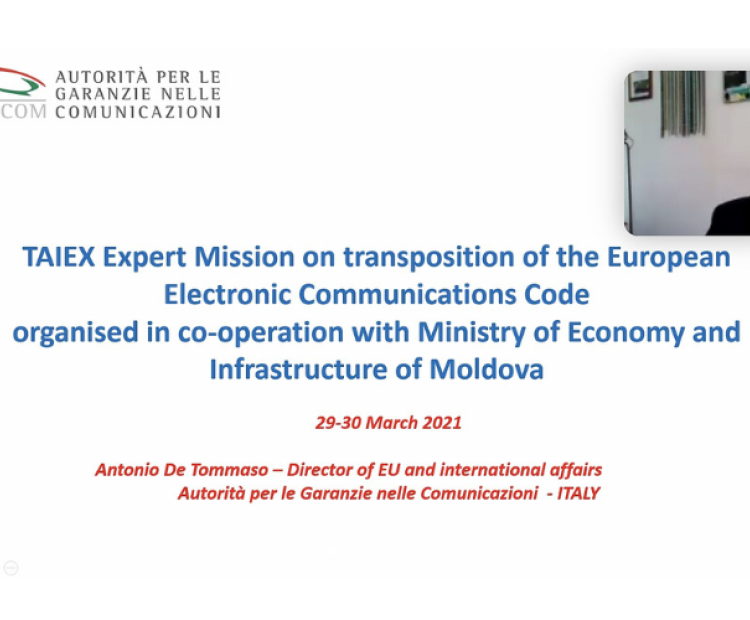 STISC a participat în cadrul workshop-ului online dedicat transpunerii Codului european al comunicațiilor electronice, organizat de Comisia Europeană DG de Vecinătate și Negocieri de Extindere în cadrul instrumentului TAIEX în colaborare cu Ministerul Economiei și Infrastructurii Republicii Moldova.