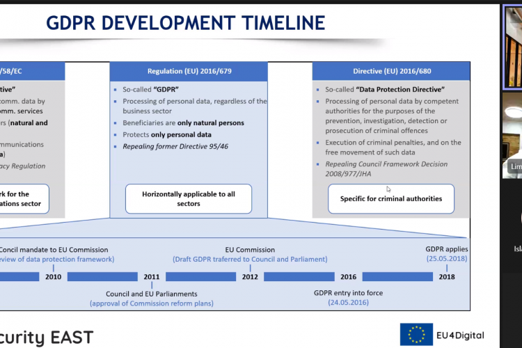 Workshop privind protecția datelor cu caracter personal.